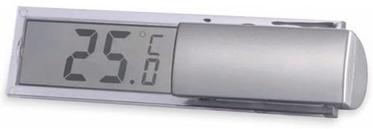 Raamthermometer Digitaal - Temperatuurmeter Binnen - Kamer Temperatuur - Transparant Display - 10.5 x 3.1 cm