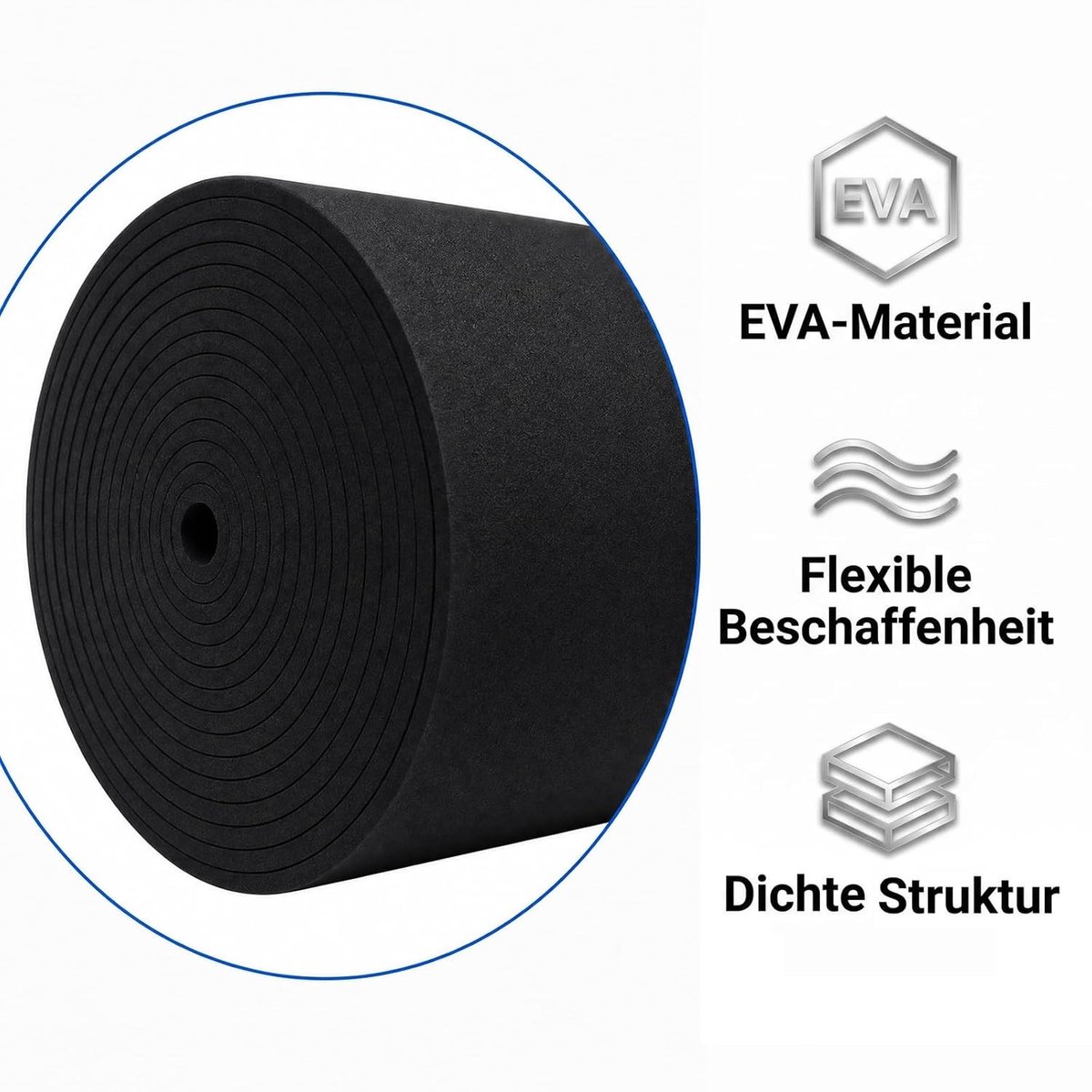 Hoogwaardige EVA Foam 1 mm, 34 x 300 cm, Perfect voor Knutselen, Geluidsisolatie en Bescherming