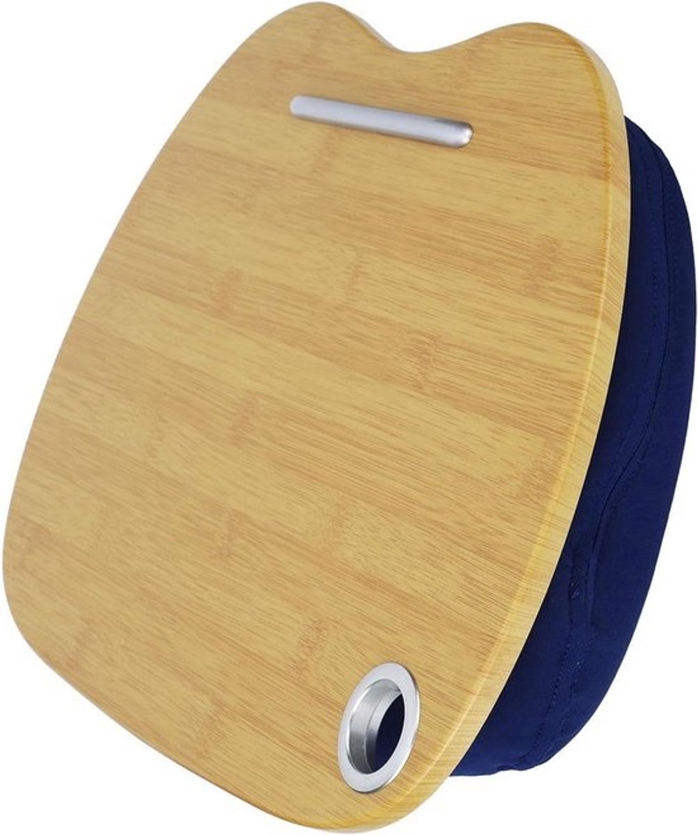 Schootbureau met Kussen - Laptoptafel Bedtafel - Thuiswerken Comfortabel - 3-in-1 Multifunctioneel - 40 x 30 cm - Blauw