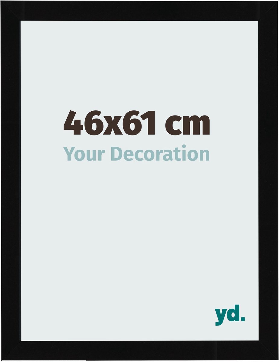 Your Decoration - Fotolijst 46x61 cm - MDF - Zwart Hoogglans - Bologna