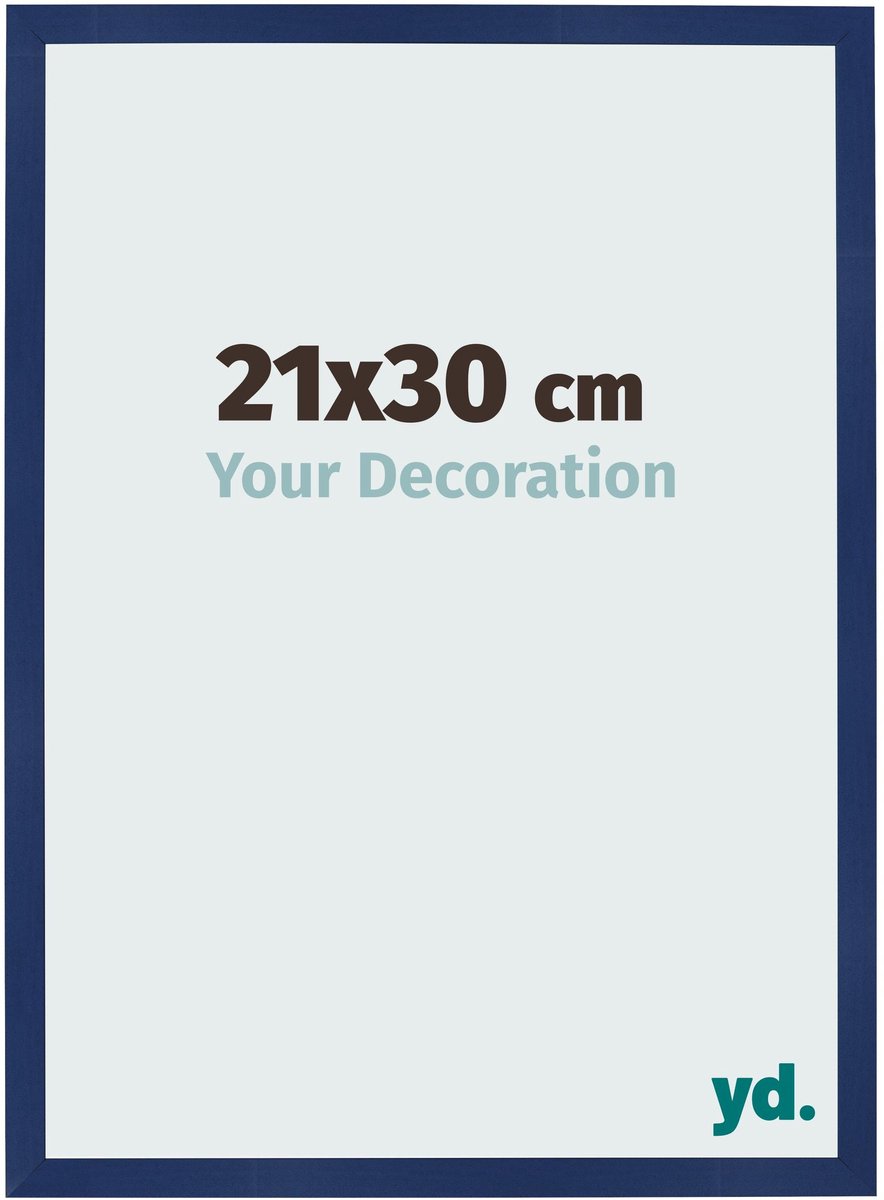 Your Decoration - Fotolijst 21x30 cm - MDF - Donkerblauw Geveegd - Bologna