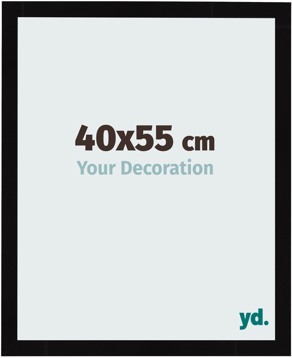 Your Decoration - Fotolijst 40x55 cm - MDF - Zwart Hoogglans - Bologna