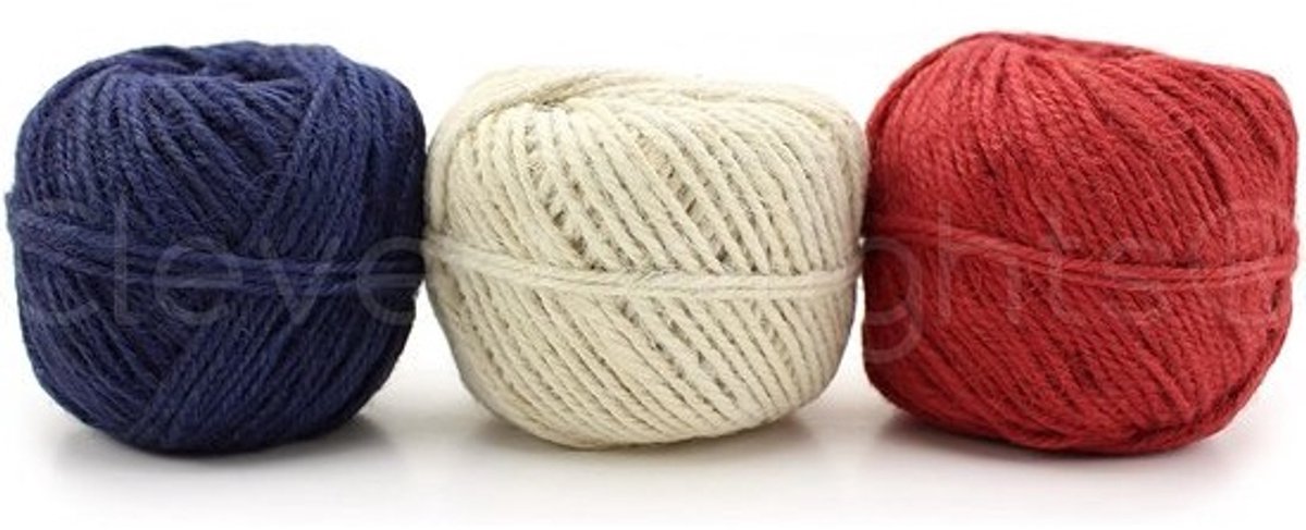 Jute Touw Combo - Natuurlijk Bindtouw - Decoratie en Verpakking - Stevig 3-laags Ontwerp - 2mm Diameter 150 Yards