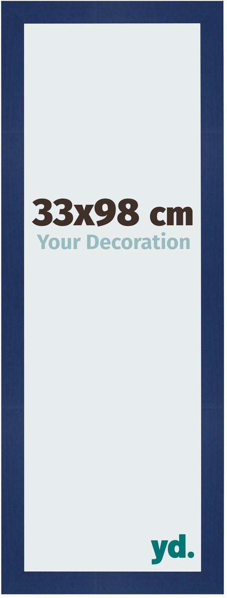 Your Decoration - Fotolijst 33x98 cm - MDF - Donkerblauw Geveegd - Bologna