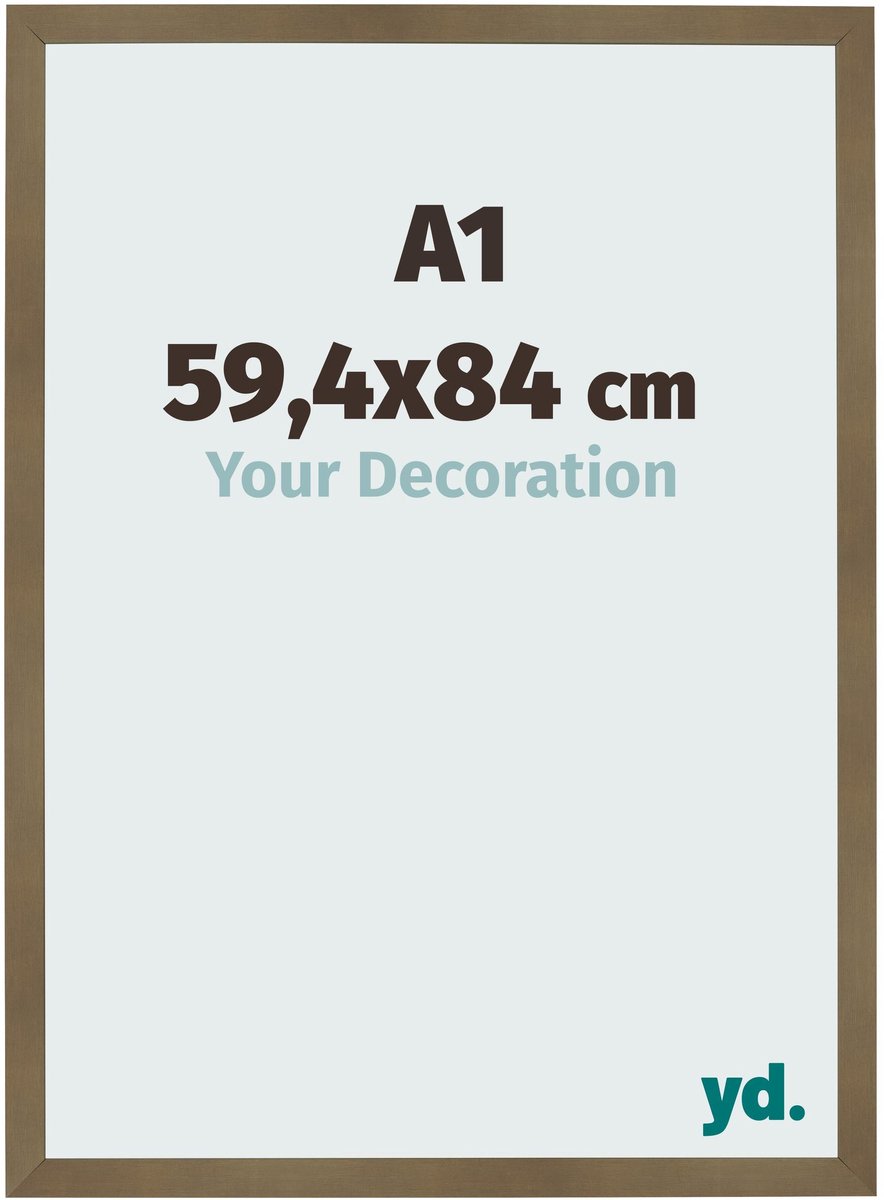 Your Decoration - Fotolijst A1 59,4x84 cm - MDF - Brons Decor - Bologna
