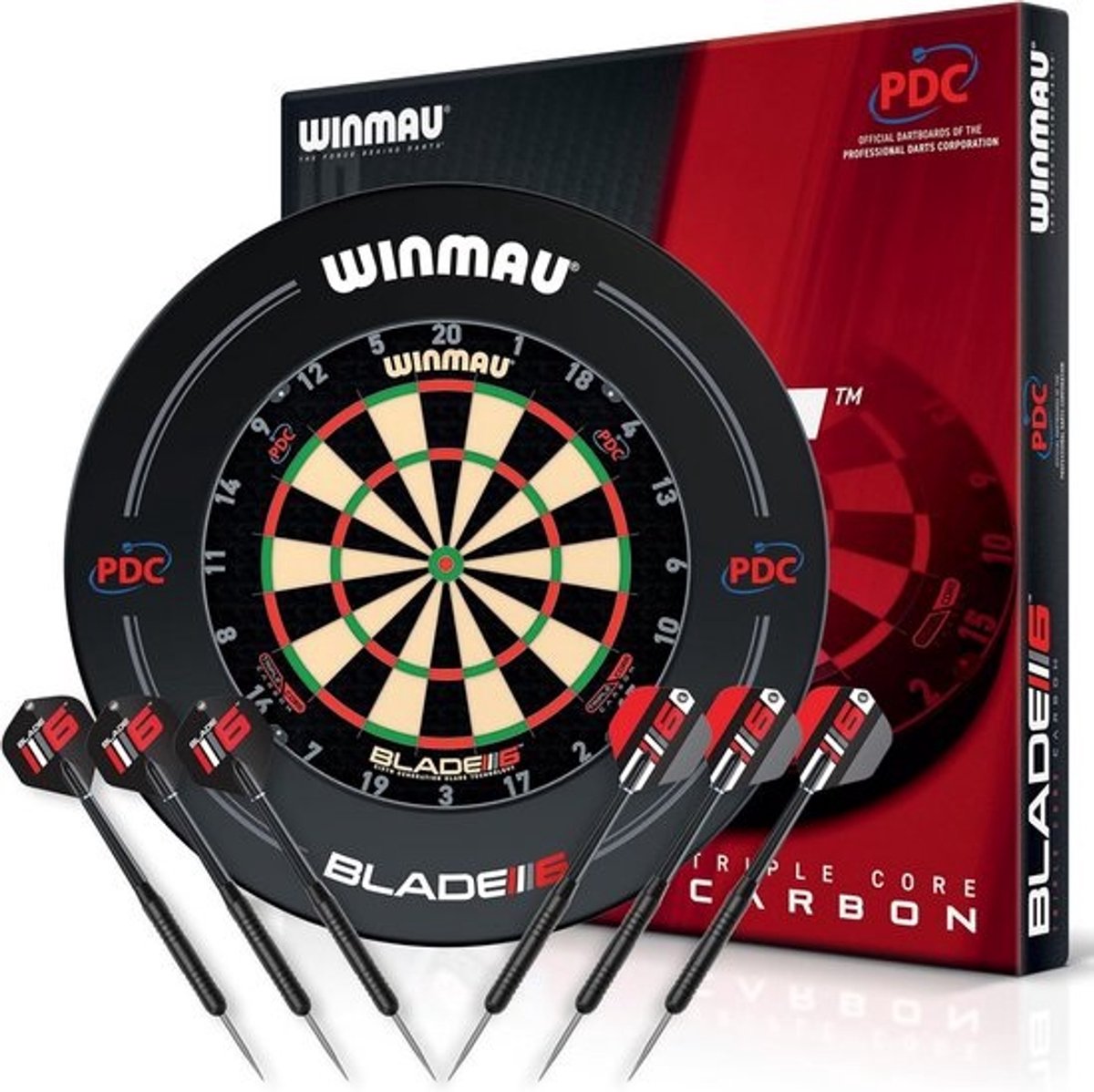 Professioneel Triple Core Dartbord Steeldartset met PDC-omranding - Ideaal voor Toernooien en Training