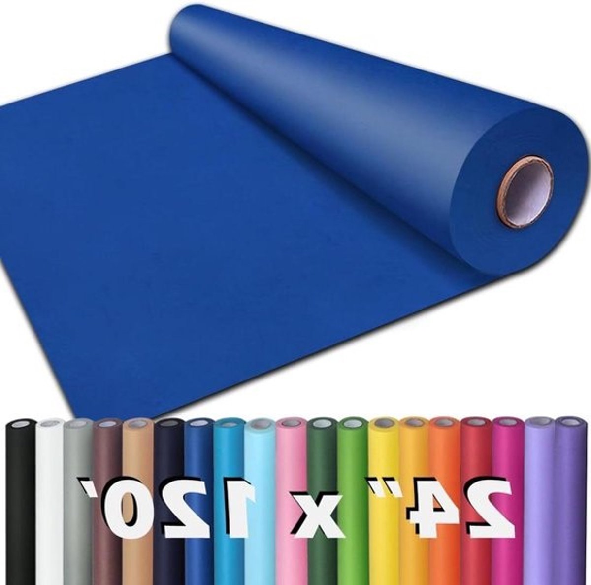 Kraftpapier Rol - Ambachtelijk Papier Verpakking - Knutselen en Inpakken - Niet-Gecoat Natuurlijk Papier - 60 x 120 cm - Blauw