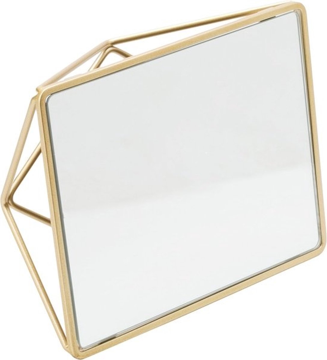 Make-up spiegel - Tafelspiegel - Make-up aanbrengen - Zelfstandig ontwerp - 2286 cm hoog - Satijn goud