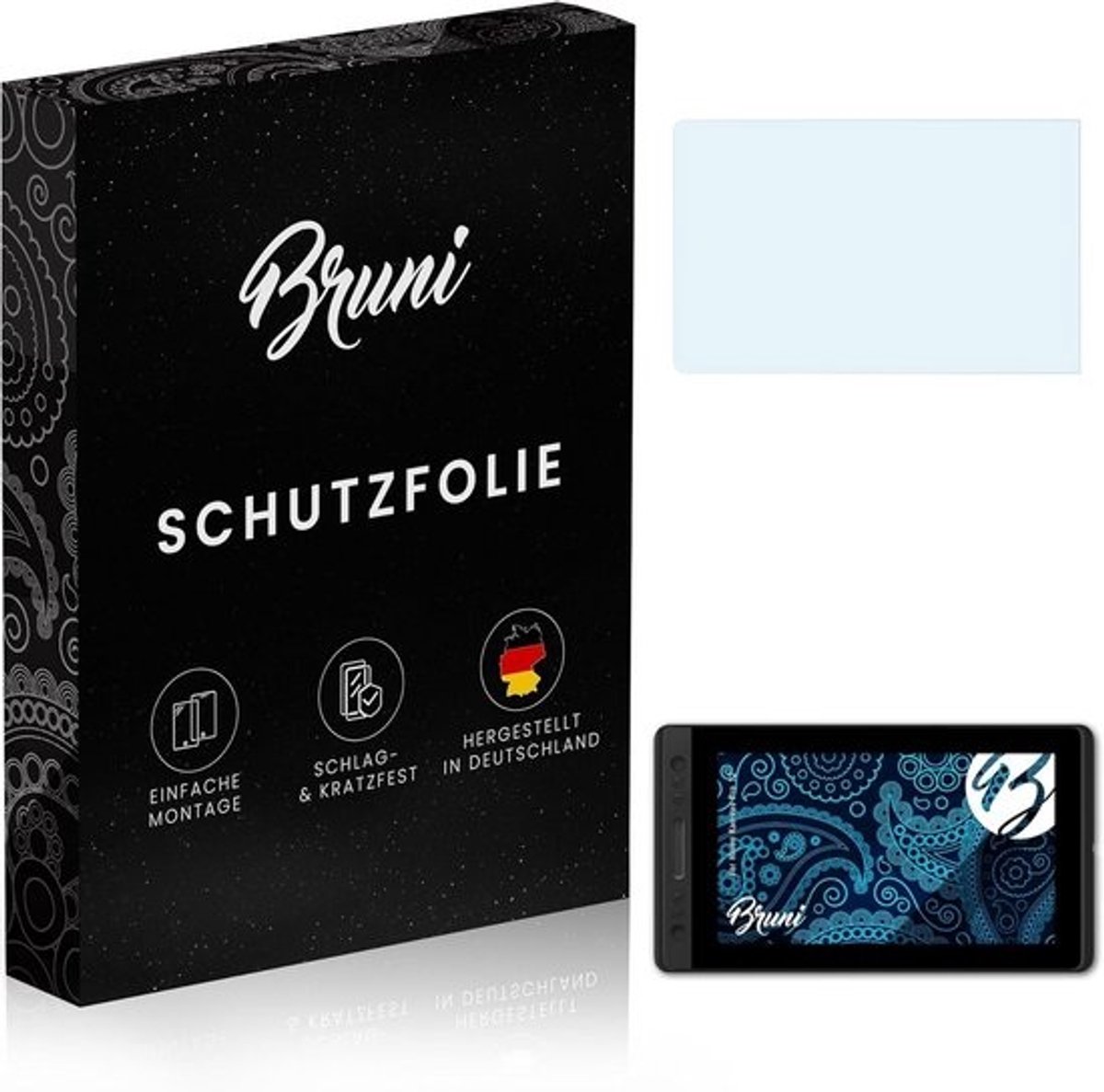 Zonneklaar Schermfolie voor Huion Kamvas Pro 12 - Beschermfolie, Antistatisch, Eenvoudig te Verwijderen
