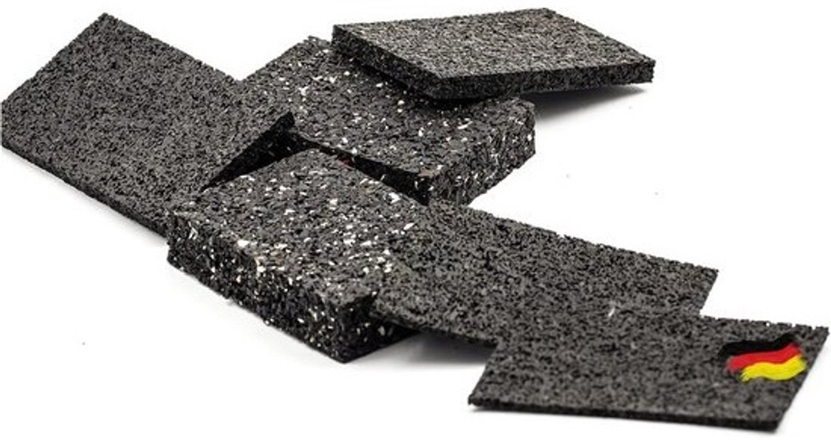 Terrastegels rubbergranulaat voor zwembad en onderlegger - 24 stuks, 6 mm dikte