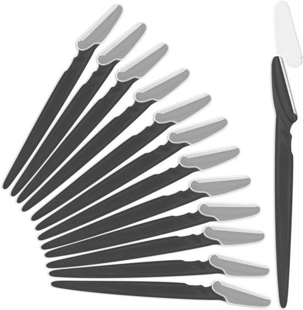 Professionele gezichts- en wenkbrauwscheermessen voor vrouwen – 12 stuks dermaplaning en ha remove tools