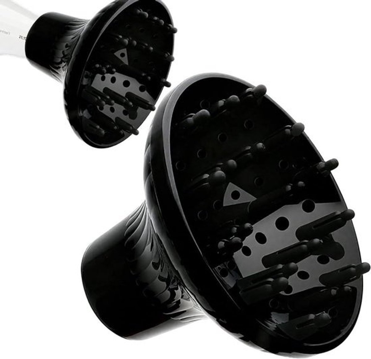 Haardroger diffuser - Krulversterker - Volume creëren - Universele pasvorm - 15.9 x 15.9 cm - Zwart