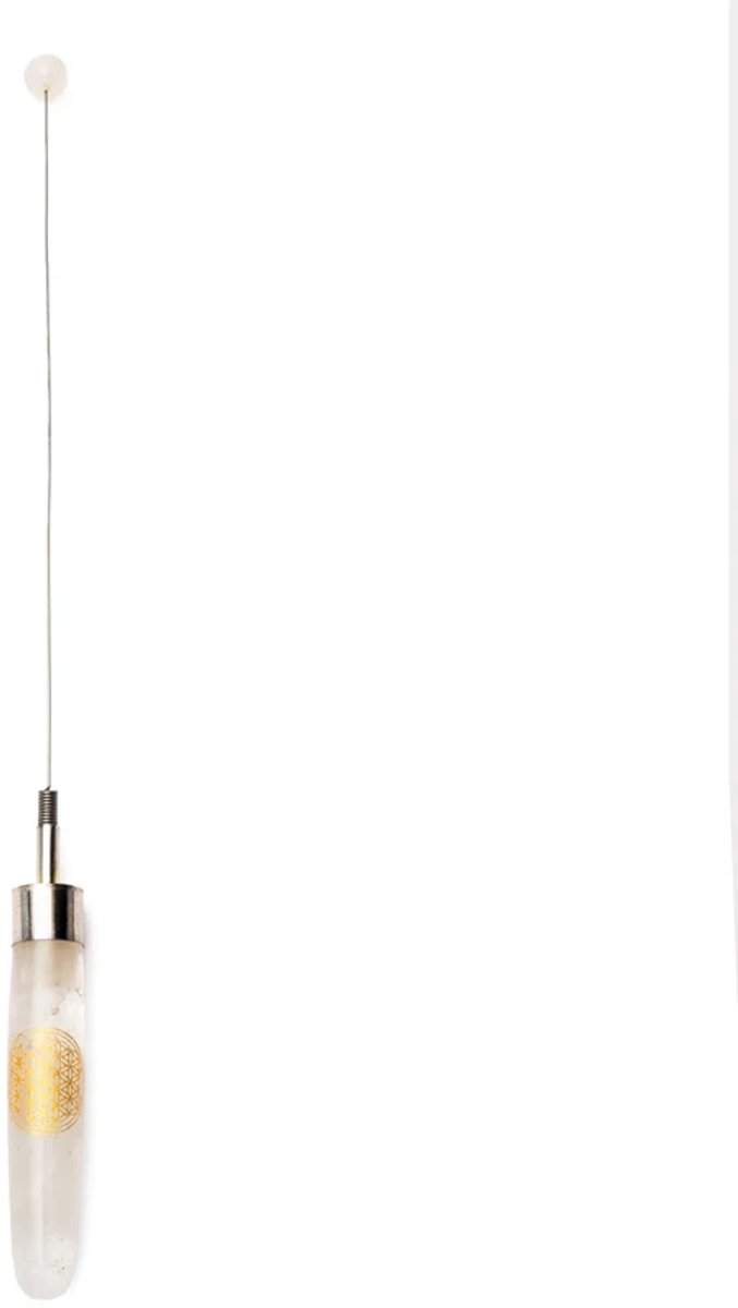 Biotensor verenstalen spriet - Handvat Bergkristal - Bloem des Levens - 32 cm
