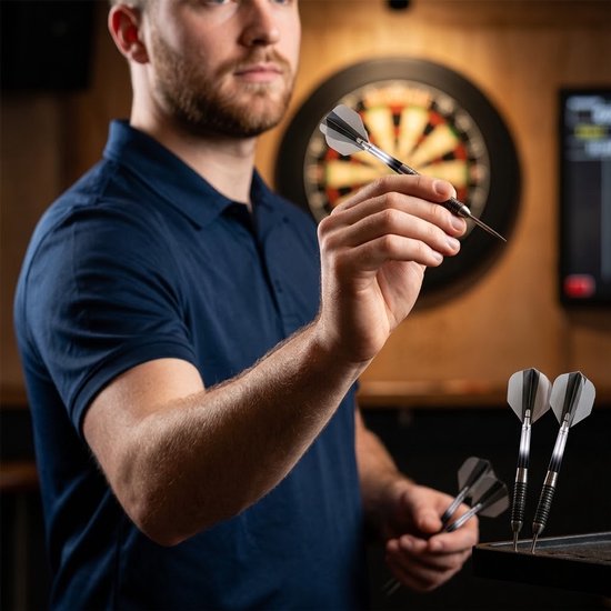 Zwart transparant gradiënt dart shafts 6 stuks kunststof dart shafts unisex 35 mm 2BA schroefdraad met lichtgewicht ontwerp en zilverkleurige ring voor darts accessoires — afbeelding 3