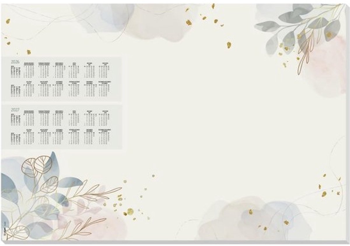 Bureauonderlegger Papier - Weekplanner Kalender - Bureau Organisatie - 2 Jaar Planning - A2 Formaat - Pastel Tuindesign