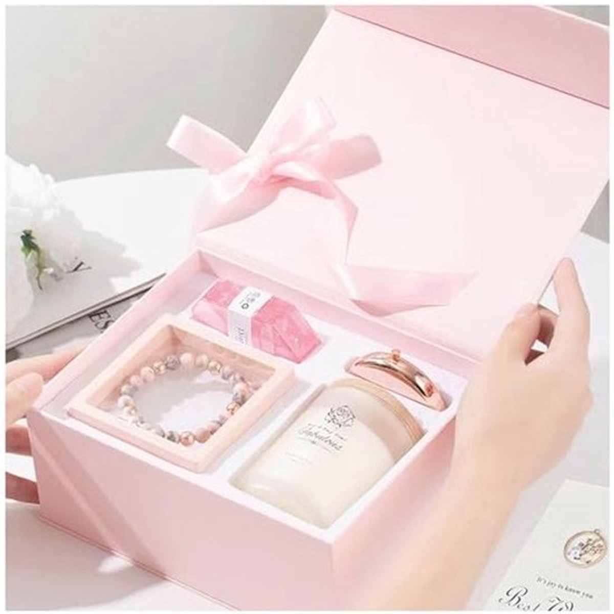 Luxe geurkaars cadeau set voor vrouwen – Relaxatie en schoonheid – Unieke verjaardag geschenken