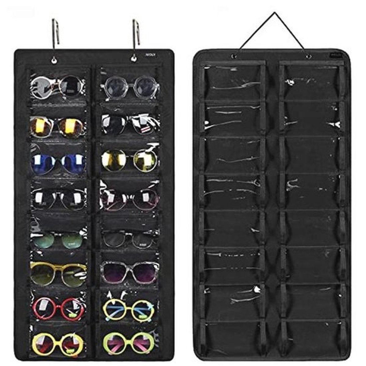 Zonnebril Organizer Muur Pocket - Stofdichte Bril Houder met 16 Slots