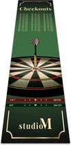 Studio M Dartmat Premium - Extra lang en breed - 80 x 285 cm - Inclusief Uitwerpschema - Officiële Afmetingen - Antislip - Dartmat voor onder Dartboard - Cadeautip