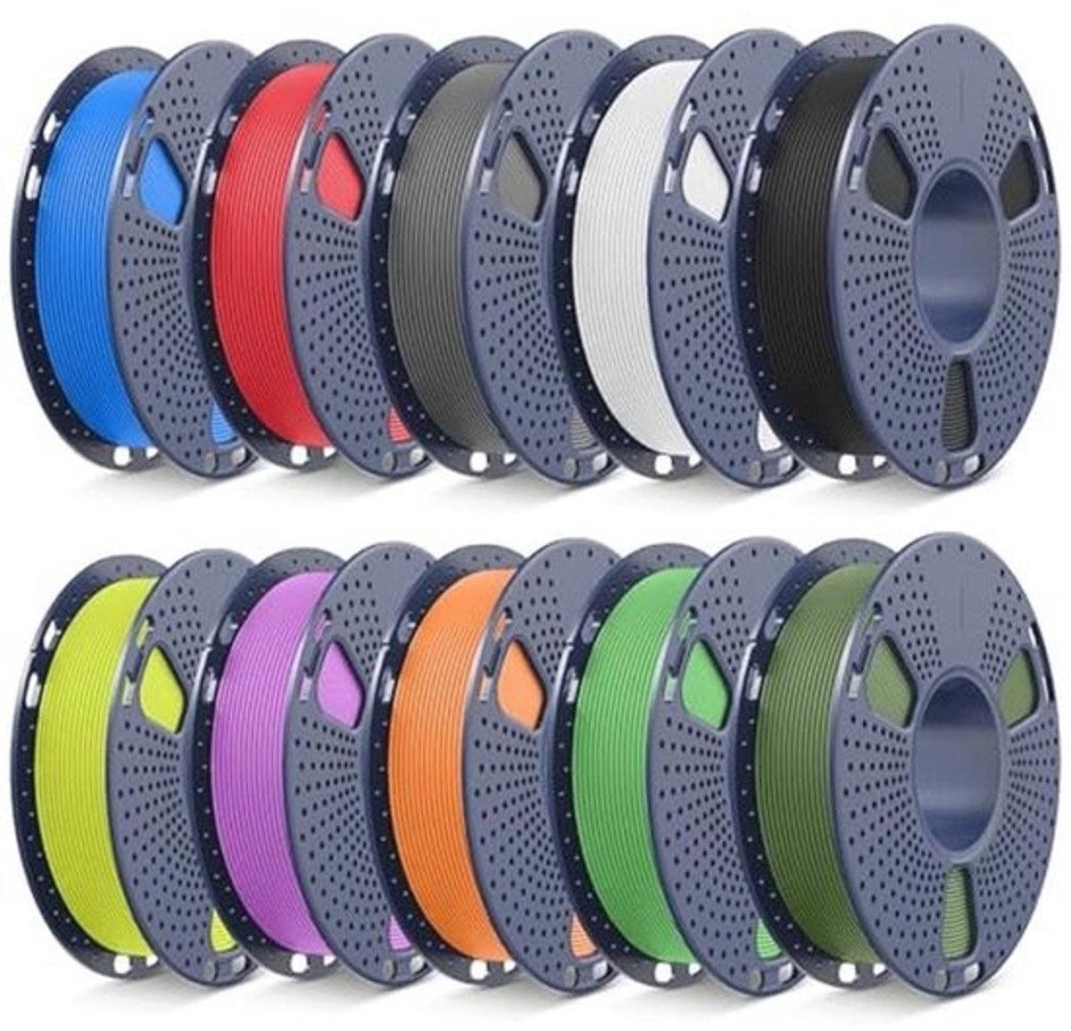 10 Kleuren 1,75 mm PLA-Filament voor 3D-Printers - Biologisch Afbreekbaar en Milieuvriendelijk - 250 g/spoel, Totaal 2,5 kg