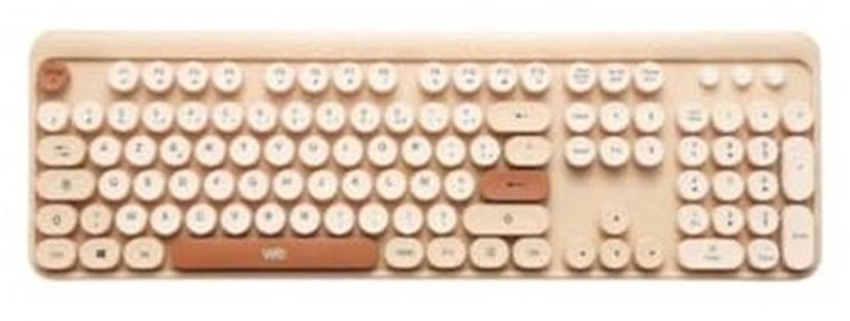 Toetsenbord en Draadloze Muis Set met Cijferblok - Beige/Crème - 2,4 GHz