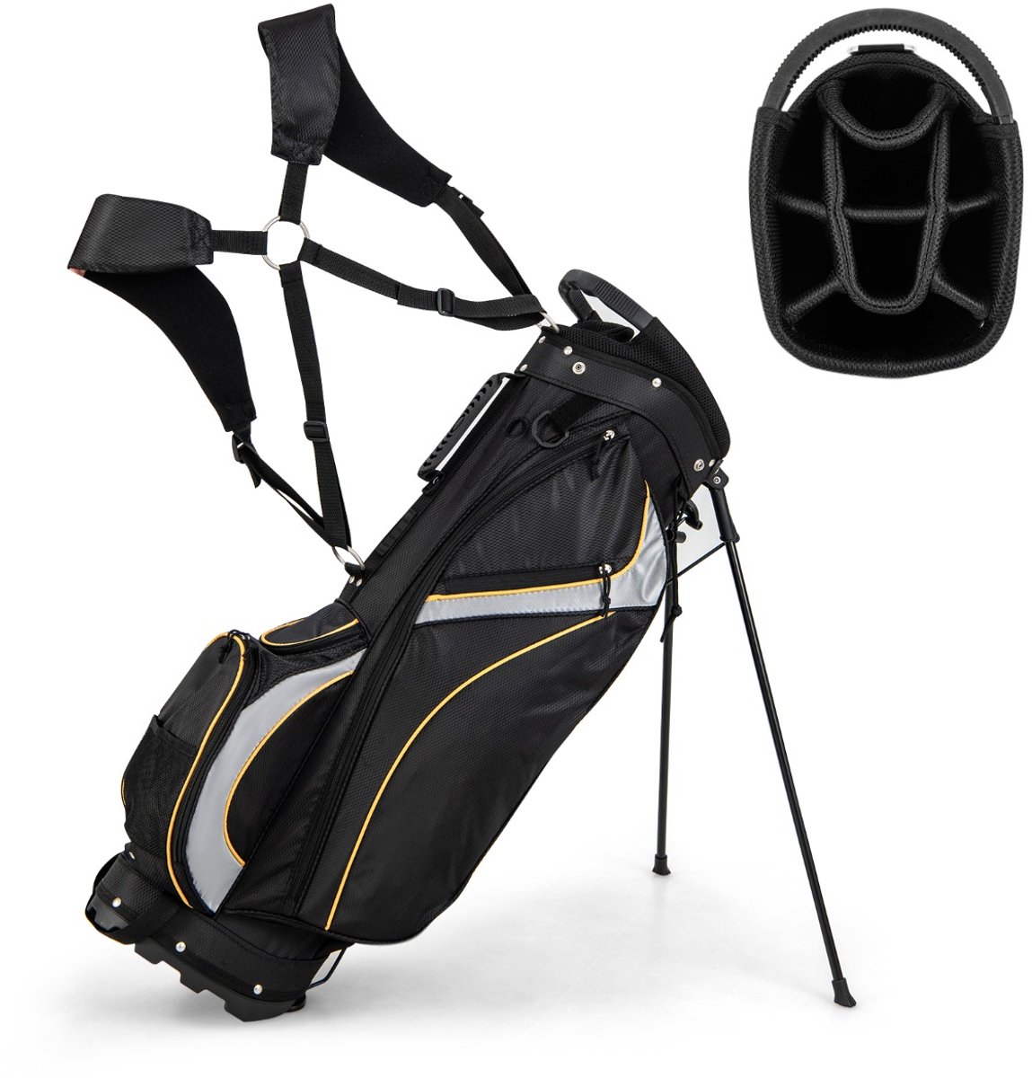 SureDeal® - Golf - Polyester Geweven Golftas - Schouderband Zwart - 28x18 cm - Zwart