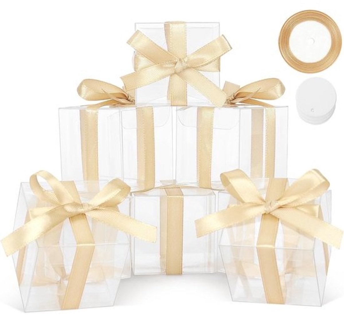 120 Transparante Geschenkdozen Mini Cadeaudoosjes voor Bruiloft en Feestartikelen