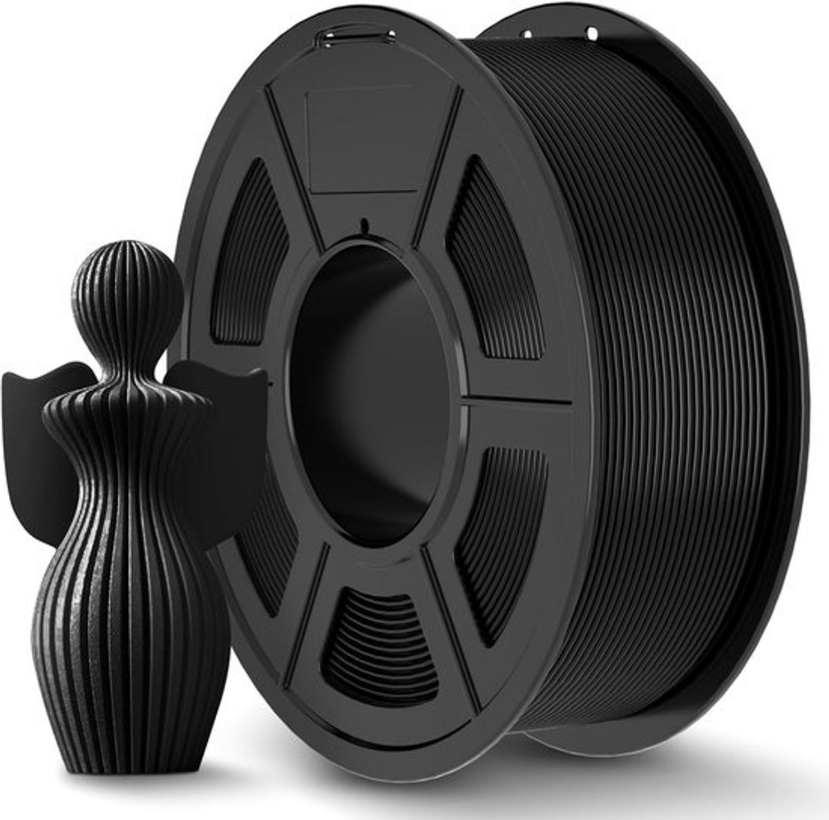 Sterk PLA+ Filament 1.75mm Zwart - Hoge Nauwkeurigheid 1.1KG Spoel