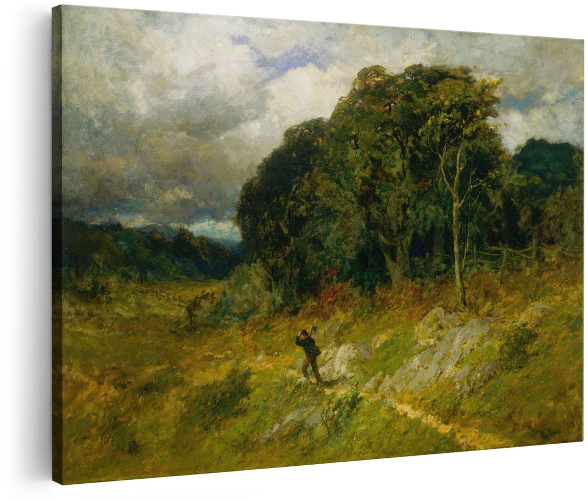 Artaza Canvas Schilderij Landschap - 180x120 cm - Groot - Wanddecoratie Natuur - Muurdecoratie Bomen - Schilderijen Woonkamer - Decoratie Man