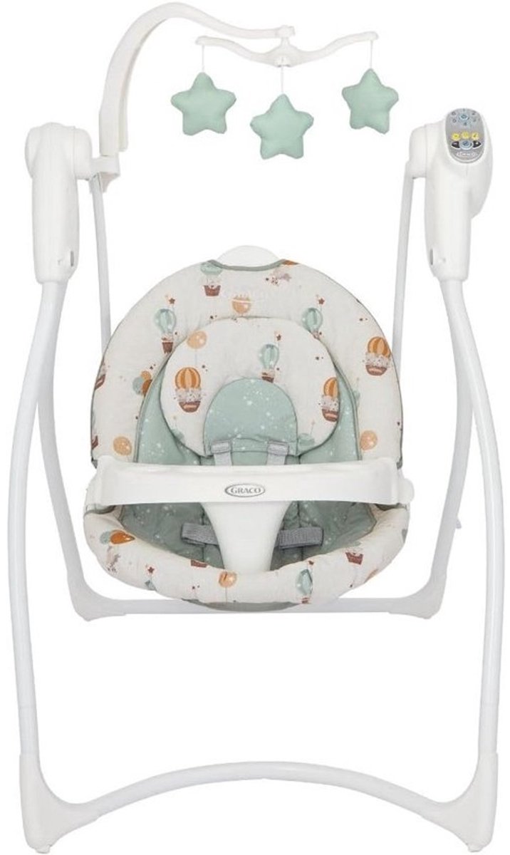 Comfortabele Baby Schommelstoel met 6 Snelheden en 4 Ligstanden