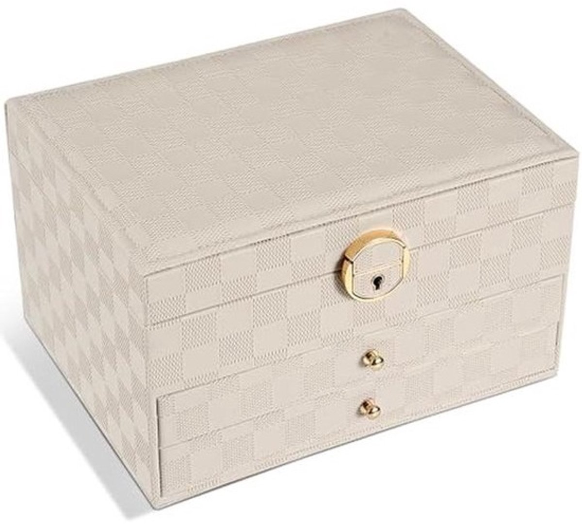 Sieraden Doos voor Vrouwen - Grote PU Leer Organizer met 3 Lagen voor Sieraden, Horloges, Oorbellen, Armbanden, Ringen