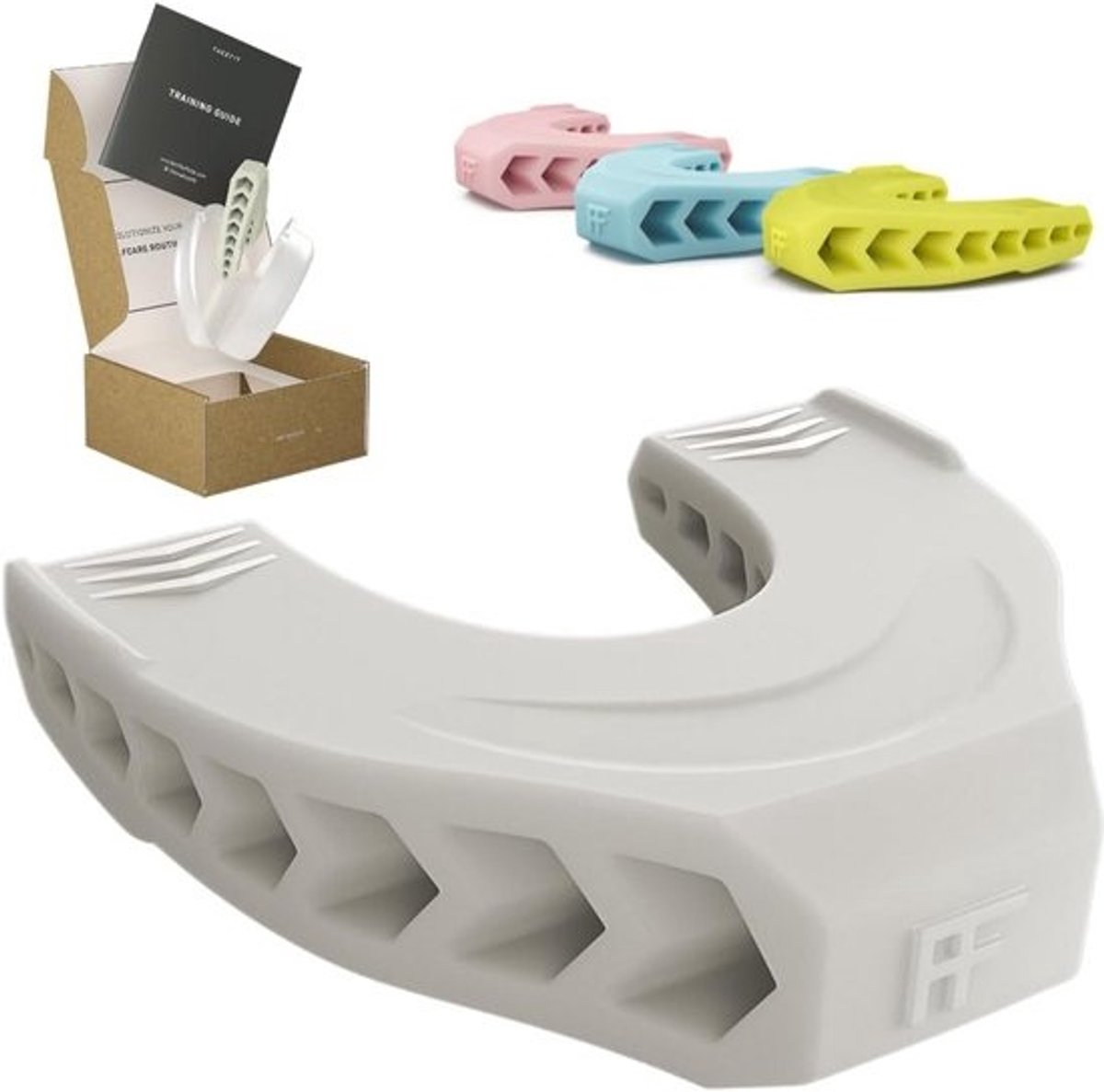 Gezichtstrainer Kaaklijn Oefening - Strakker, Tonen & Versterken Kaak, Kin, Lippen - Voedselveilige Silicone