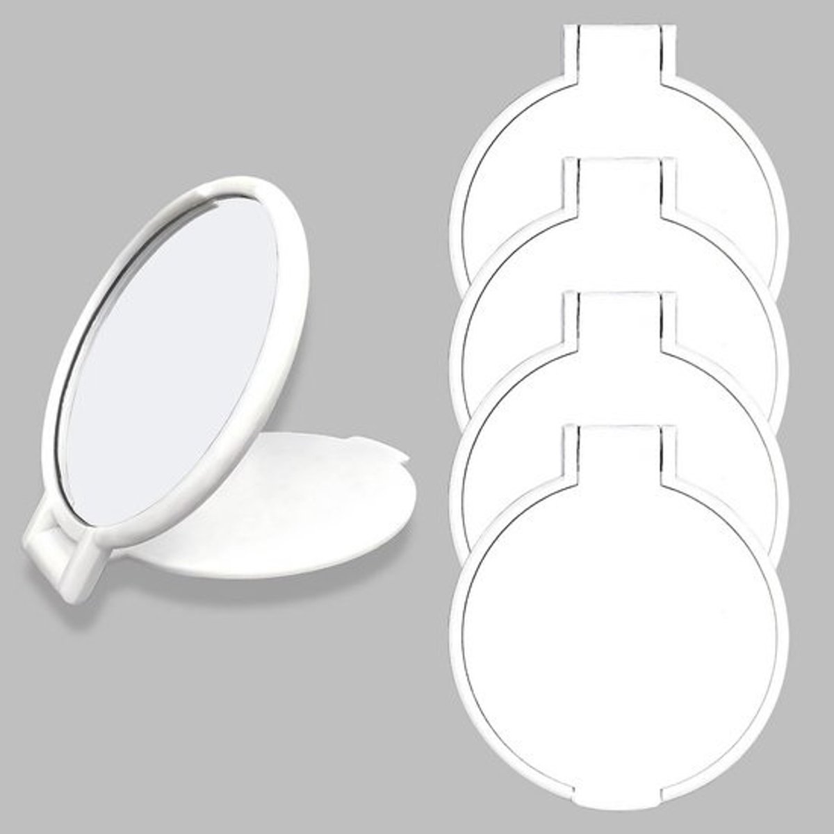 Ronde Opvouwbare Zakspiegel, Compacte Make-up Spiegel voor Portemonnee en Reizen (4 stuks)