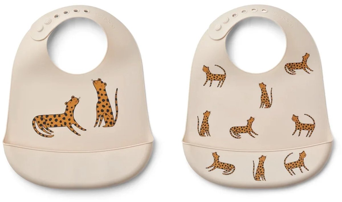 Liewood Tilda Siliconen Slab 2 Pack | Leopard Sandy