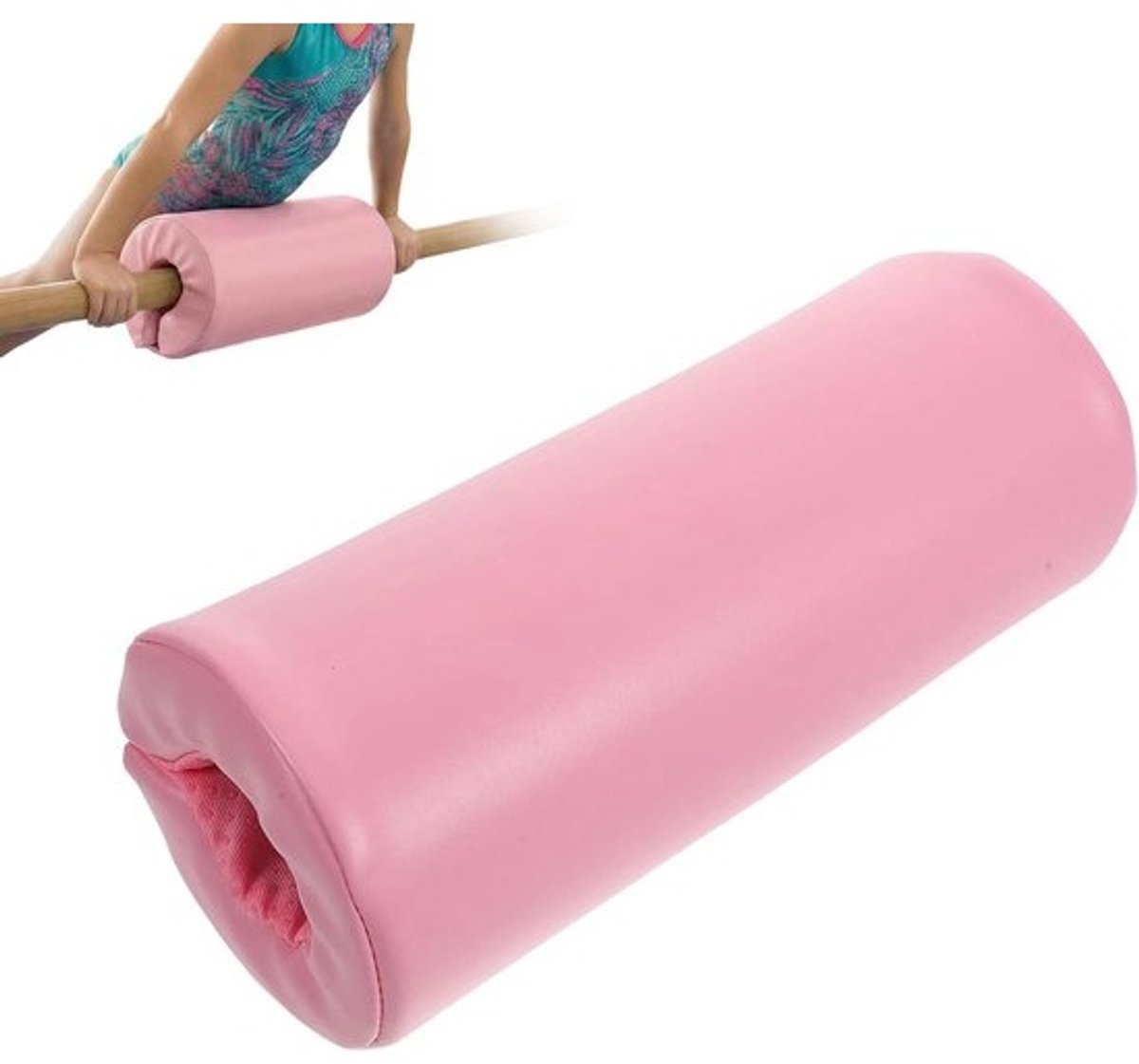 Gymnastiekstang Kussen - Beschermhoes Schuim - Veilige Training - Antislip Vergrendeling - 24 x 10.5 cm - Roze