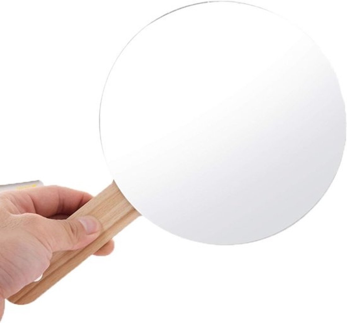 Houten Handspiegel met Los Handvat voor Make-up en Kapper - Diverse Maten