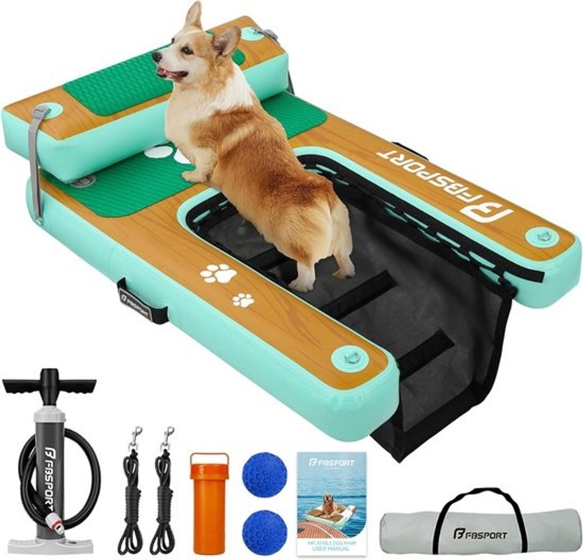 Drijvende Opstapladder voor Honden en Dieren - Antislip Waterladder voor Boot of Meer tot 100 kg