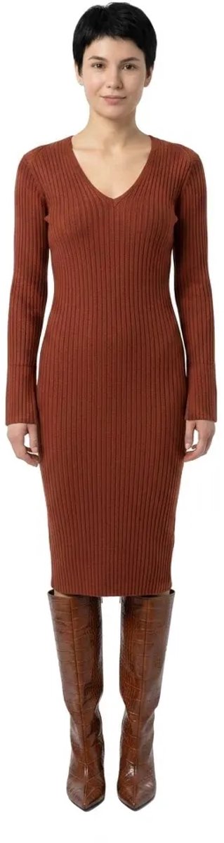 Replay Dk0096.000.723sg Korte Jurk Met Lange Mouwen Rood L Vrouw