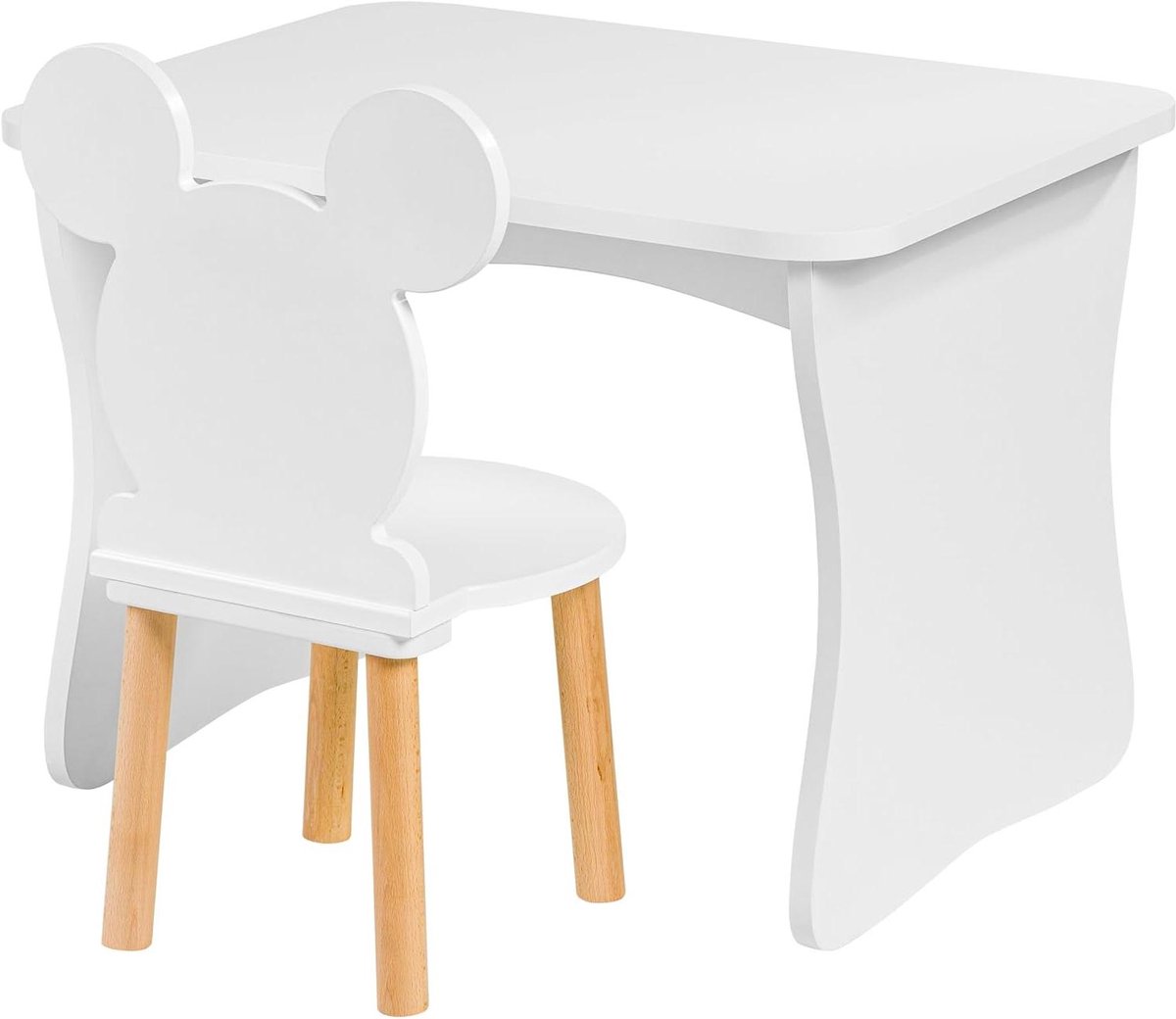 Kinderbureau met stoel - Kindertafel leerset - Leren en spelen - Ergonomisch design - 70 x 52 x 49 cm