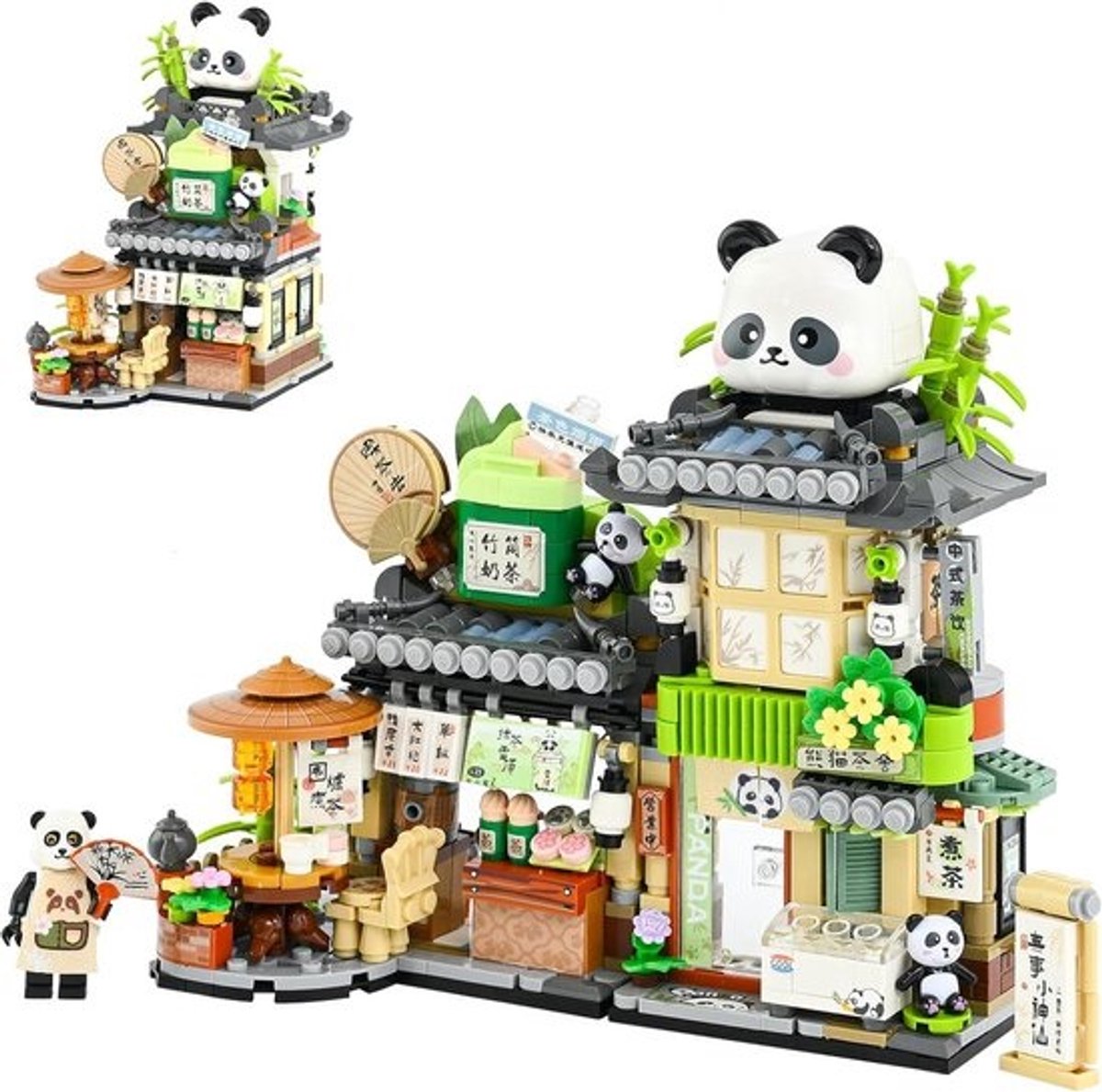 Modulair Bouwmodel Panda Huis Architectuur Set met 860 Mini Blokken