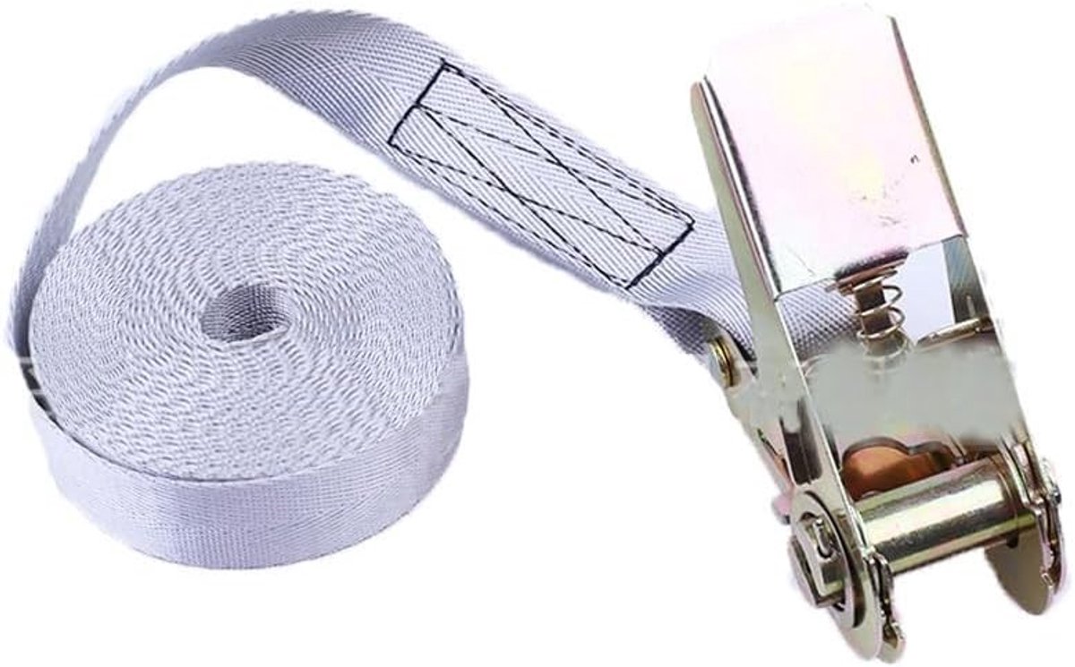 Robuuste Lashing Belt van 1.5 m met Ratchet, 25 mm Breed, Ideaal voor Auto, Handtruck en Campingtoepassingen