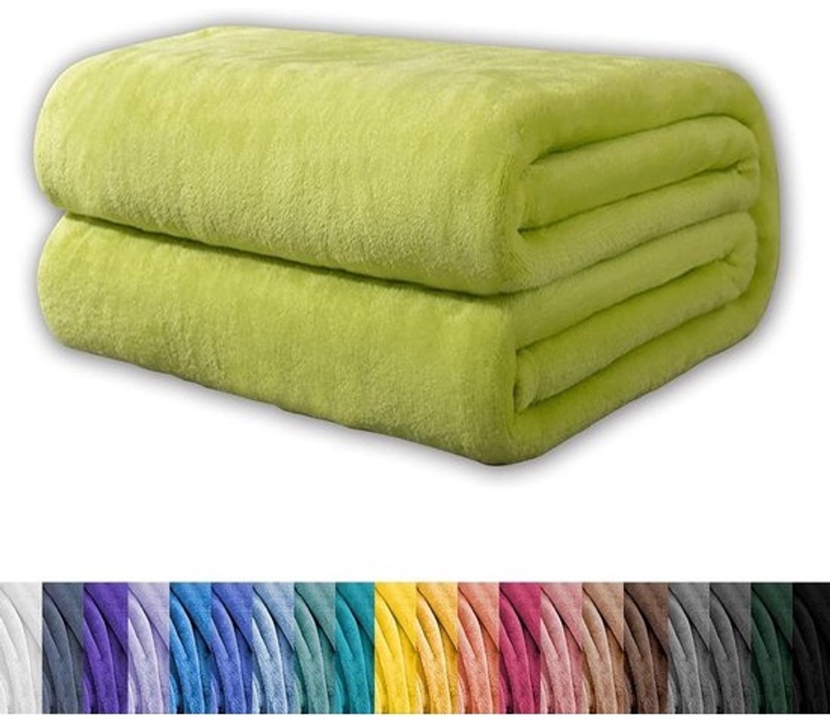 Knuffeldeken Kinderen - Zachte Plaid - Warm Blijven - Extra Dik 230Gsm - 70 x 90 cm - Mals Groen