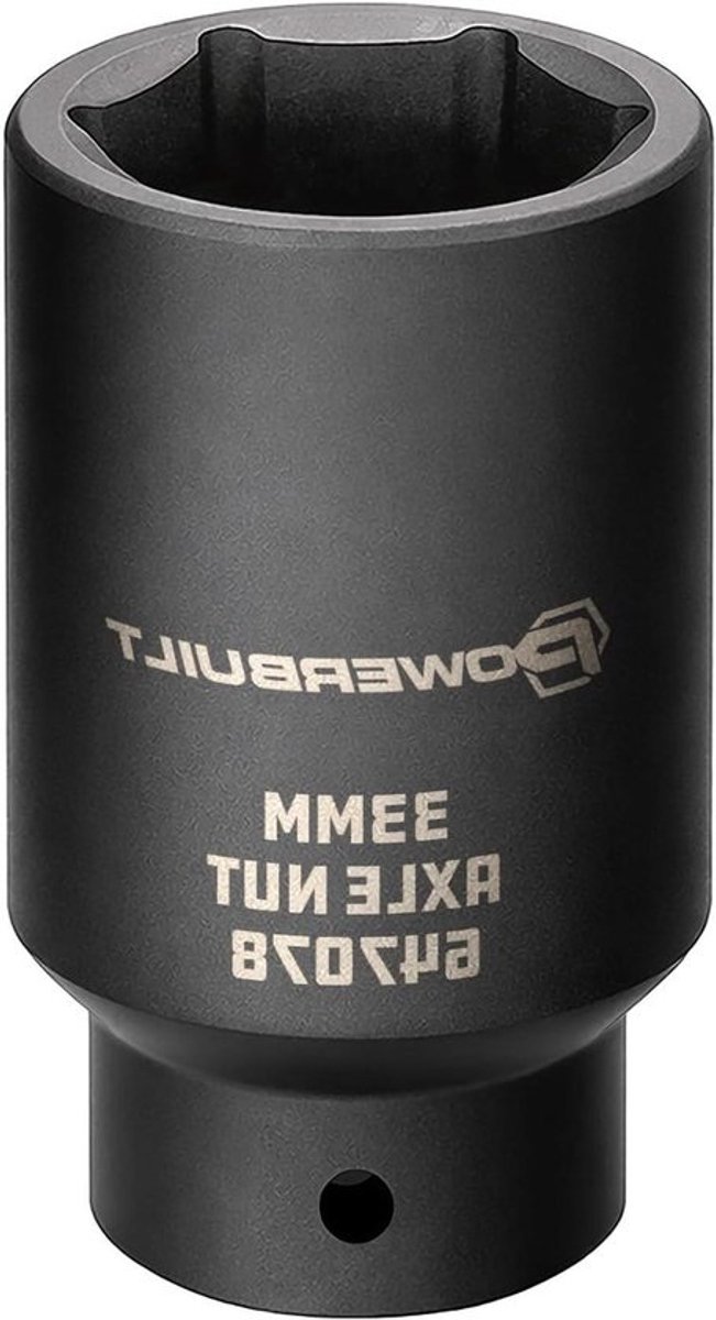 Asmoersleutel - Dopsleutel wielbout - Auto onderhoud - Extra diep - 33 mm - Zwart