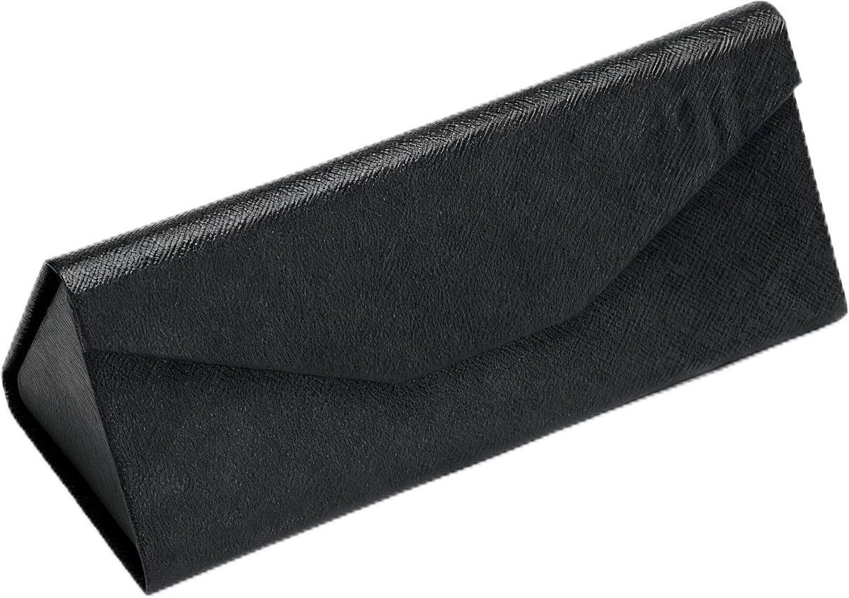 Set van 2 Opvouwbare Harde Brilcases - Driehoekige Bescherming met Magnetische Sluiting, Lichtgewicht en Elegante Ontwerp voor Zonnebrillen, Leesbrillen en Sportbrillen, Unisex, Één Maat