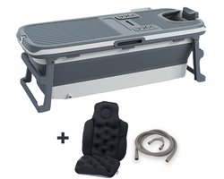 Foresta Opvouwbaar ligbad volwassenen - Inklapbaar bad 150cm- Bath bucket XXL - Donkergrijs