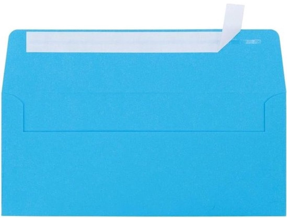Zakelijke Enveloppen - Post Enveloppen - Zakelijke Post Verzenden - Peel & Press Sluiting - 1000 stuks - Helder Blauw