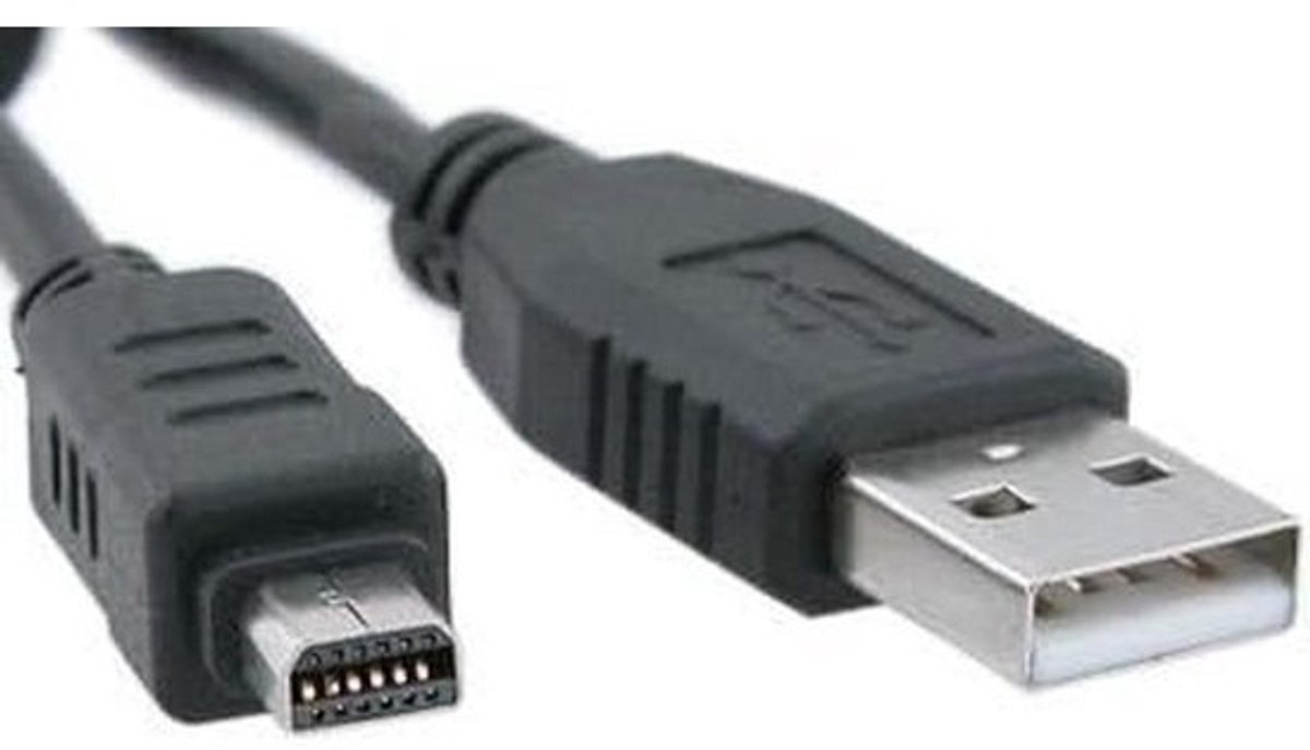 USB Datakabel Camera - Oplaadkabel Foto's - Foto's Overzetten - Specifieke Camera Compatibiliteit - 1 meter - zwart
