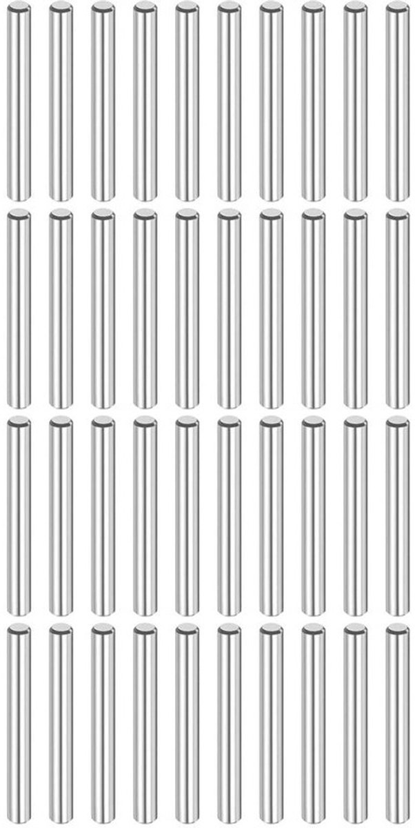Cilinderstiften - Spanstiften Passtiften - Meubels Monteren - Roestvrij Staal 316L - 4 mm x 28 mm - Zilver