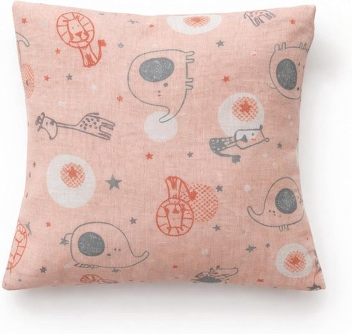 Kersenpitkussen Baby - Warmtekussen Kind - Comfort en Verlichting - Verwisselbare Hoes - 15x15 cm - Roze Jungledieren