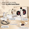 Inhoud van de Siltcon Auréa 2 smartwatch doos: horloge, 4 bandjes, 2 screenprotectors, oplaadkabel en handleiding.