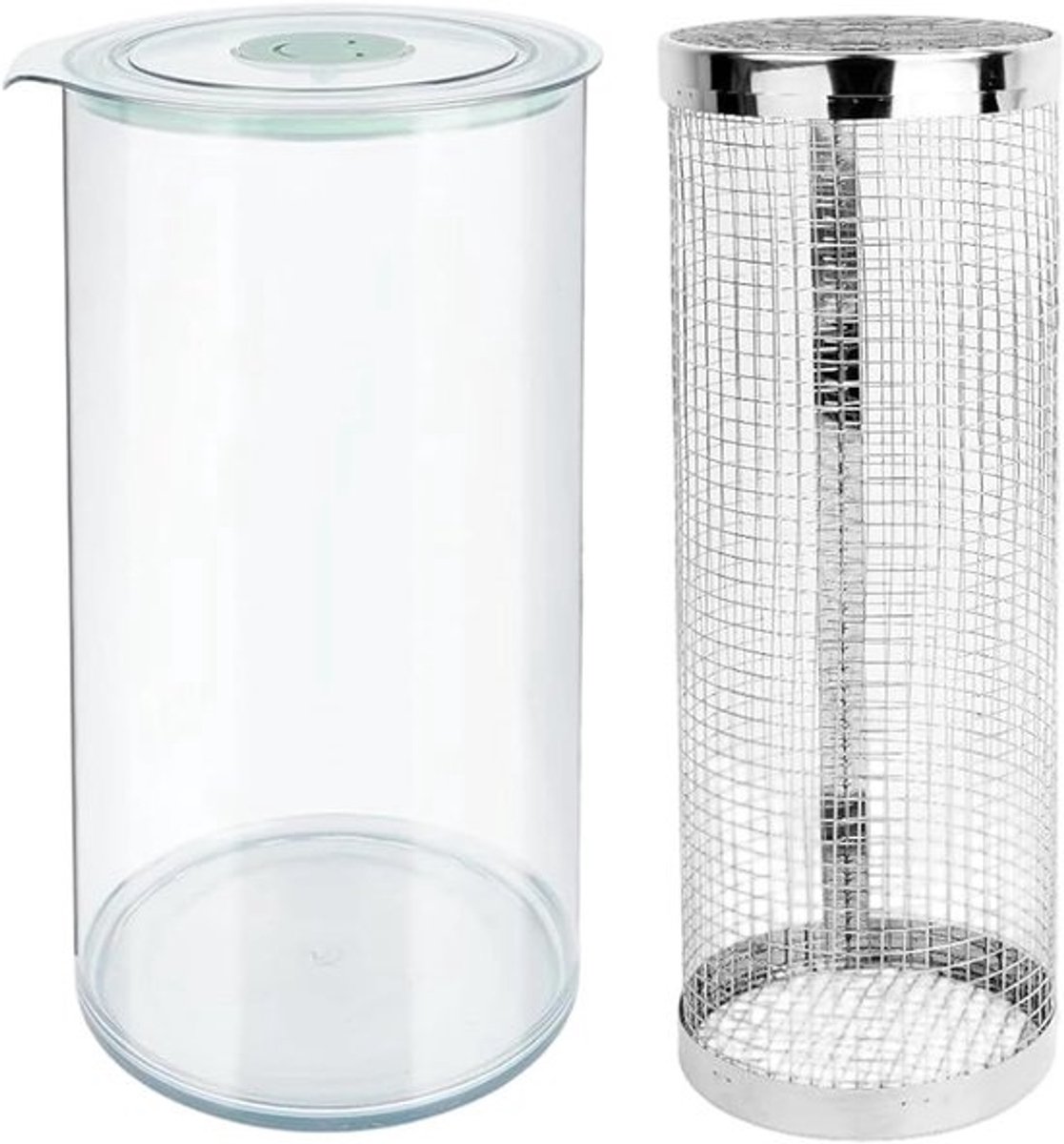 Breading Shaker - Vis Batter Container - Gelijkmatig Coaten - 360° Clear Dispenser - 20 cm - Transparant